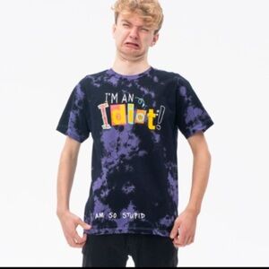 Tommylnnit T-Shirts I'm An Idiot Tye Dye Printed Classic T Tik Tok Mens Size S